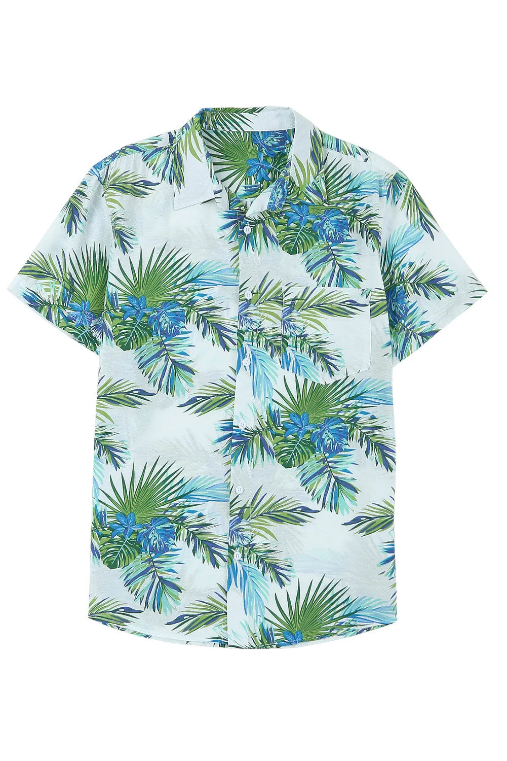 Men Regular Fit Short Sleeve Casual Hawaiian Shirt