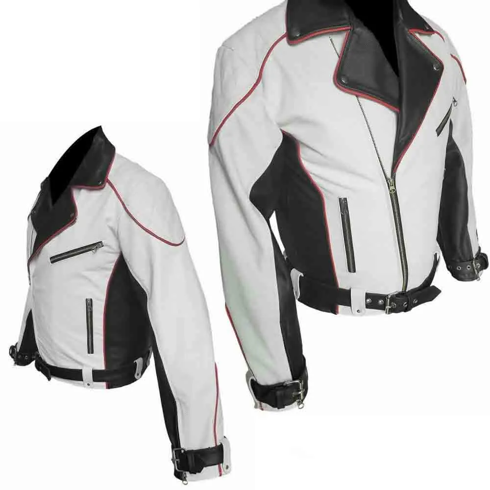 Mens Real Cowhide Leather Jacket Pure Biker Rider Jacket Formula 1 Racing Jacket New