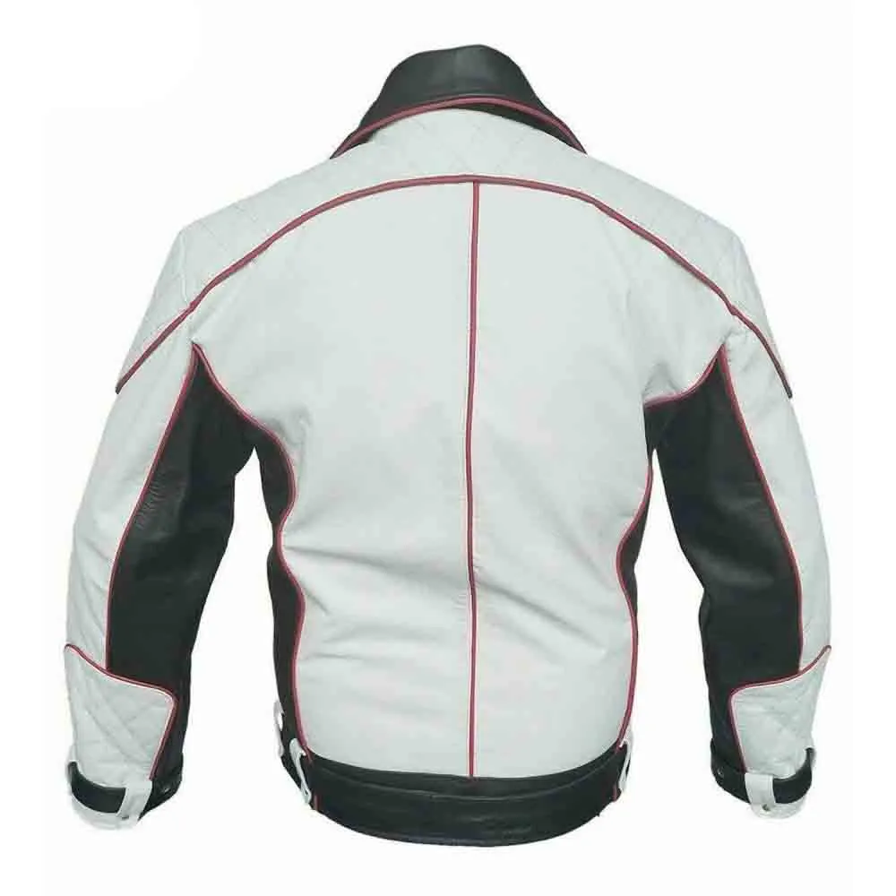 Mens Real Cowhide Leather Jacket Pure Biker Rider Jacket Formula 1 Racing Jacket New