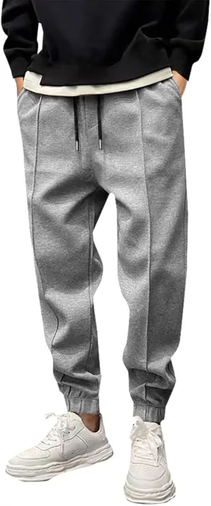 MIDOO Cargo Pants Men Drawstring Chino Cargo Pants Lightweight Hiking Pants Outdoor Twill Track Jogging Sweatpants Pants