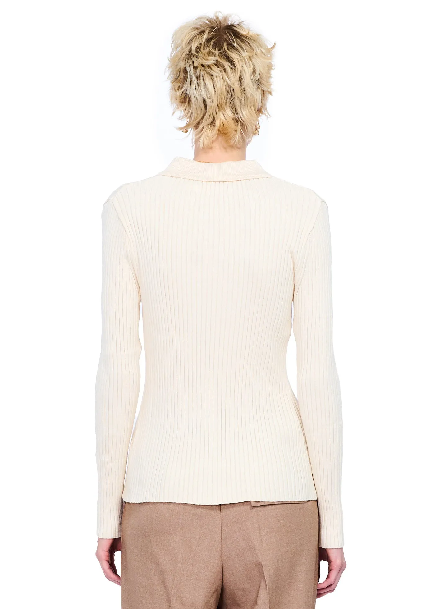 Mijeong Park Collared Ribbed Cardigan