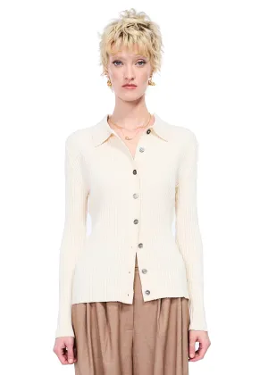 Mijeong Park Collared Ribbed Cardigan