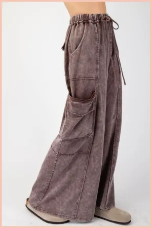 Mineral Washed Terry Knit Pants