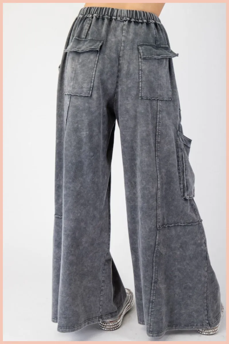 Mineral Washed Terry Knit Pants