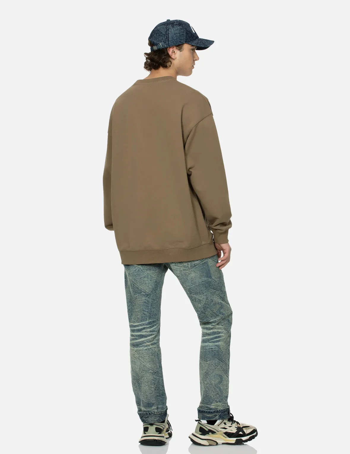 Multi-Pockets with Seagull Print Loose Fit Sweatshirt