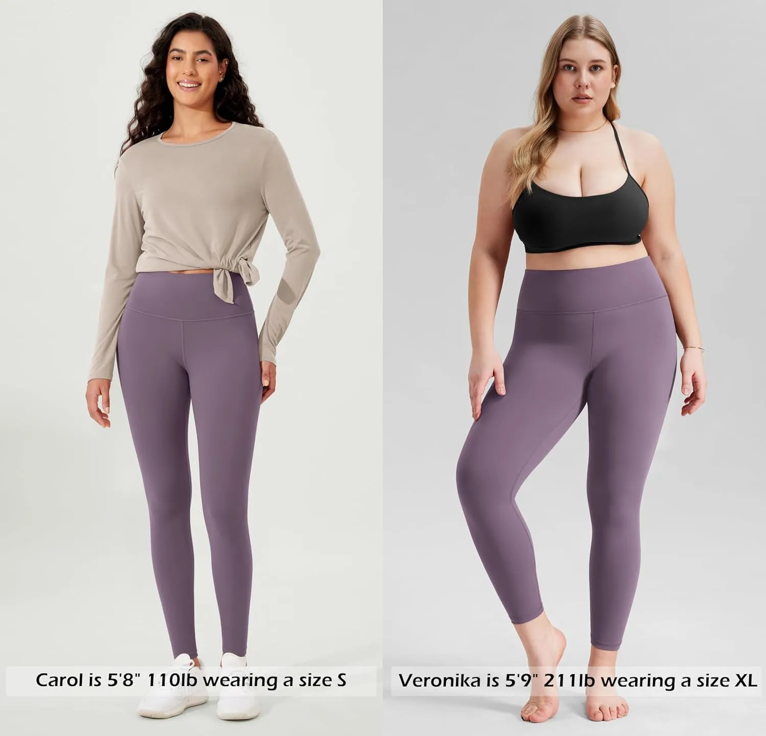 ODODOS Women's High Waist Workout Leggings 2-Pack Tummy Control Yoga Pants - 25" / 28" Inseam, ODLEX Fabric-Squat Proof