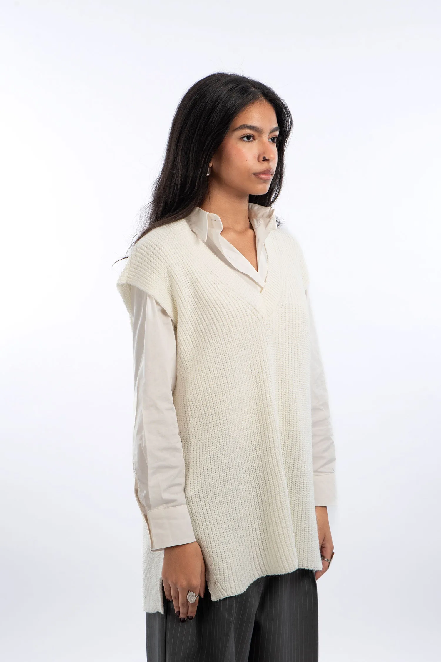 Oversized Knit Vest - Mitcha Label