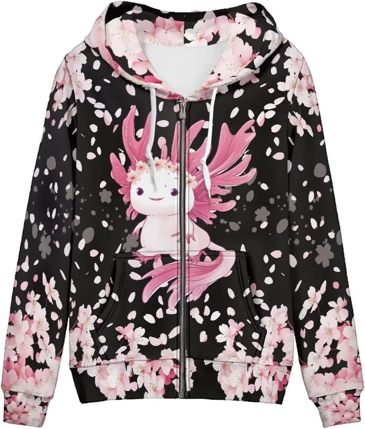 Poceacles Hoodies for Women Zip Up Jacket Coat Long Sleeve Shirt Hooded Cardigan Sweatshirt Fall Outfits Streetwear