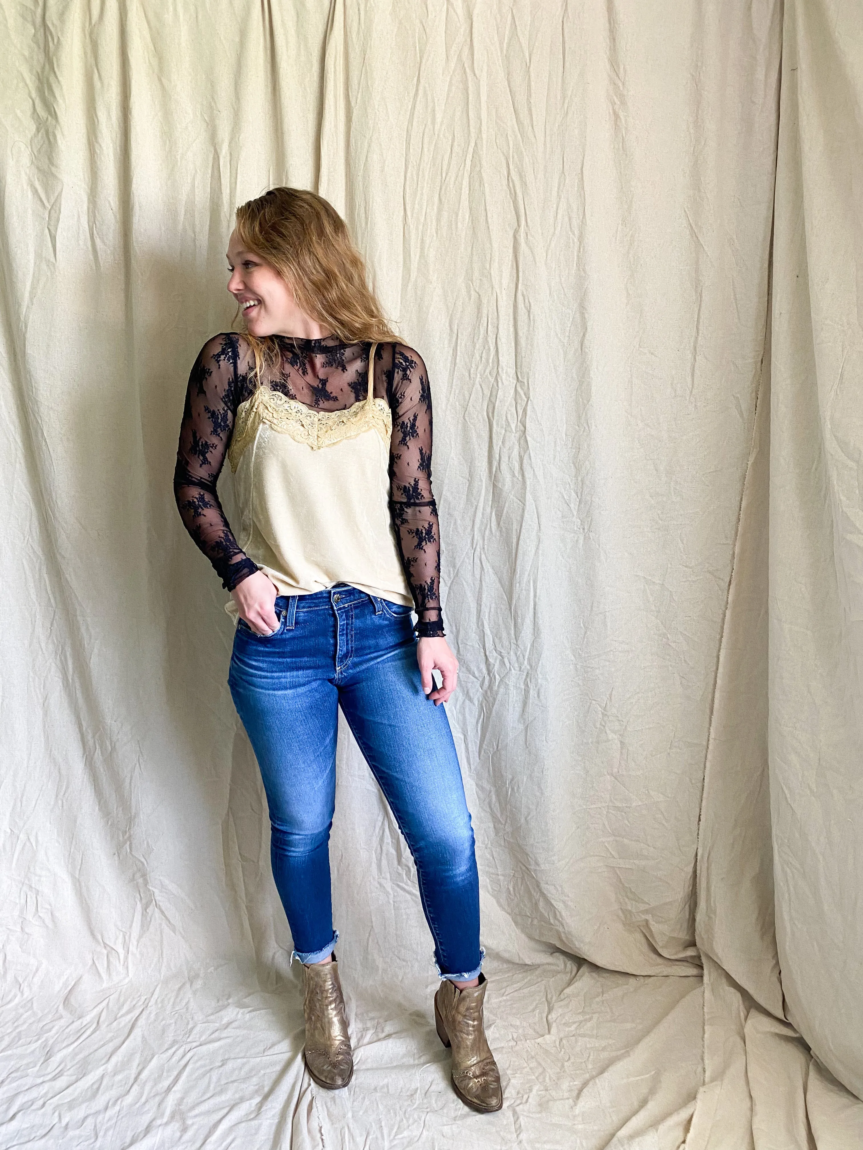 [restocked] Lady Lux layering top [black]