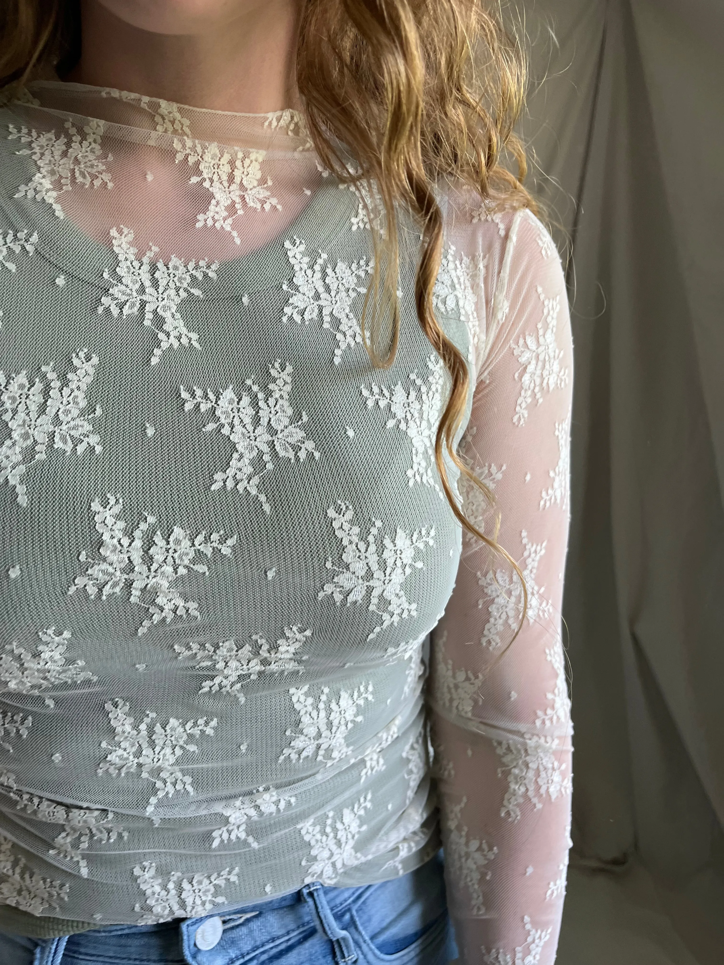 [restocked] Lady Lux layering top [cream]
