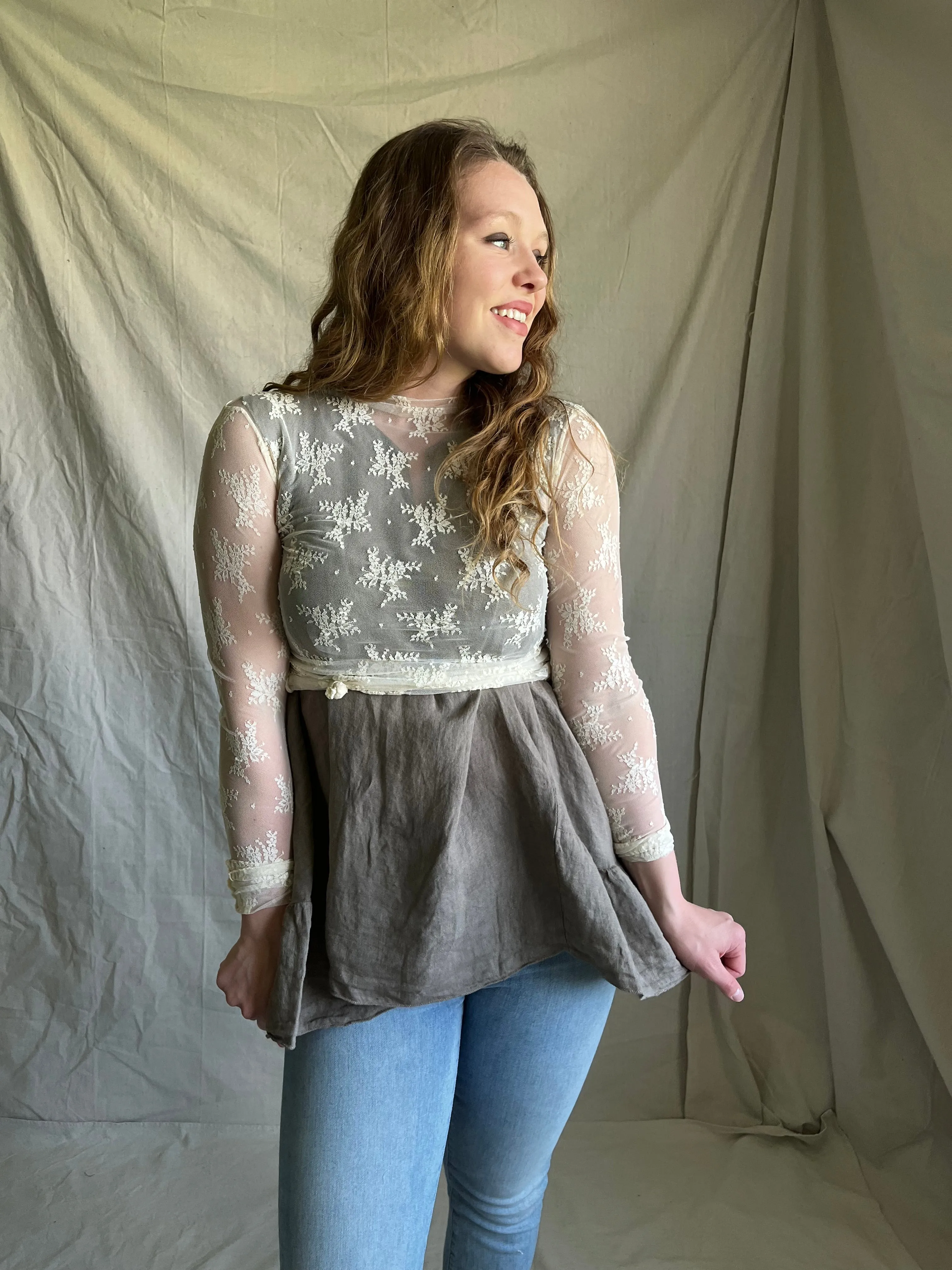 [restocked] Lady Lux layering top [cream]