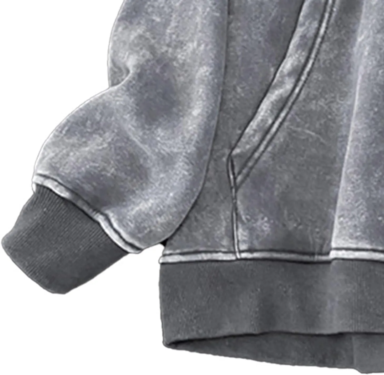 Retro Washed Hoodies Mens Distressed Hoodie Sweatshirt Graphic Heavyweight Pullover Sweatshirt