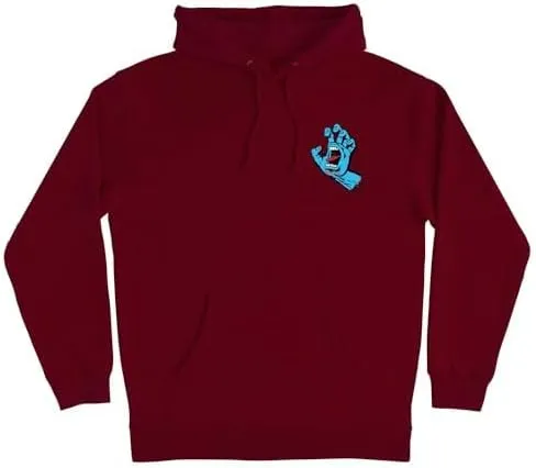 SANTA CRUZ Men's Pullover Hooded Sweatshirt Screaming Hand Skate Sweatshirt