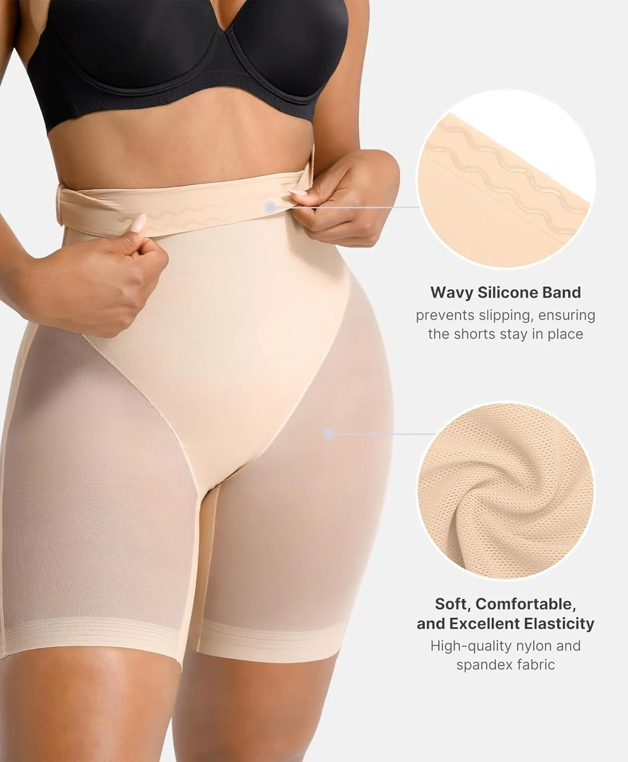 SHAPELLX Shapewear Tummy Control High Waist Shaping Butt Lifting Shorts Cincher Girdle Womens Body Shaper Panties