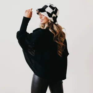 Shrug It Off Soft Knit Cardigan: Black