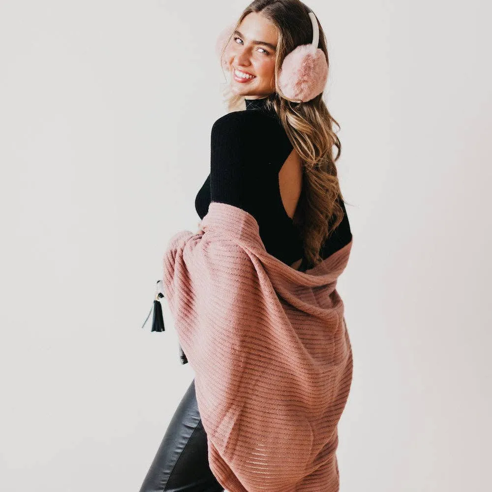 Shrug It Off Soft Knit Cardigan: Black