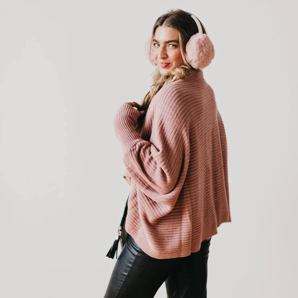 Shrug It Off Soft Knit Cardigan: Black