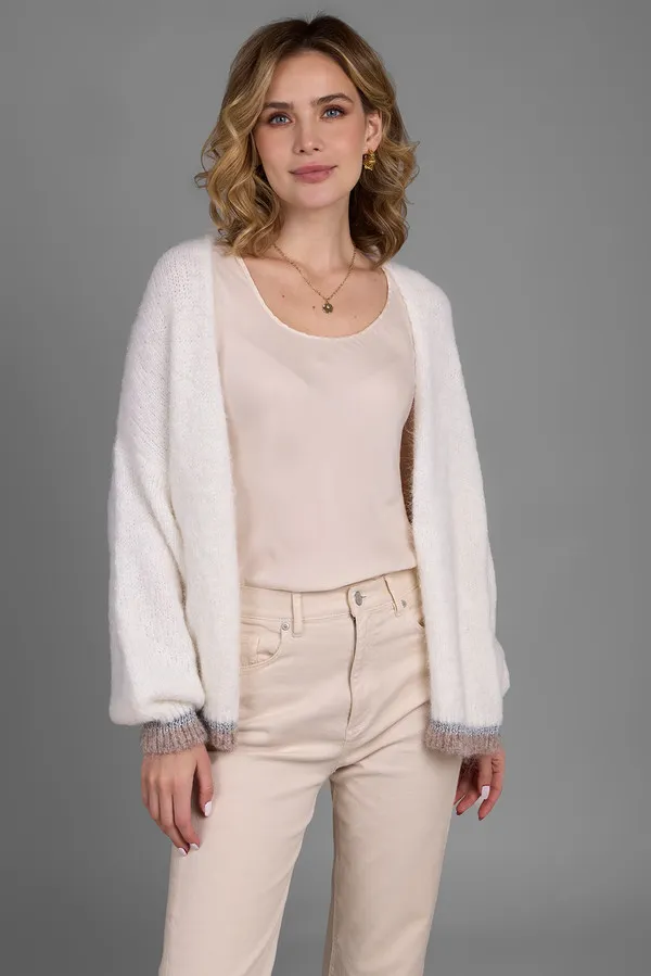 Soft Knit Mohair Cardigan Sweater