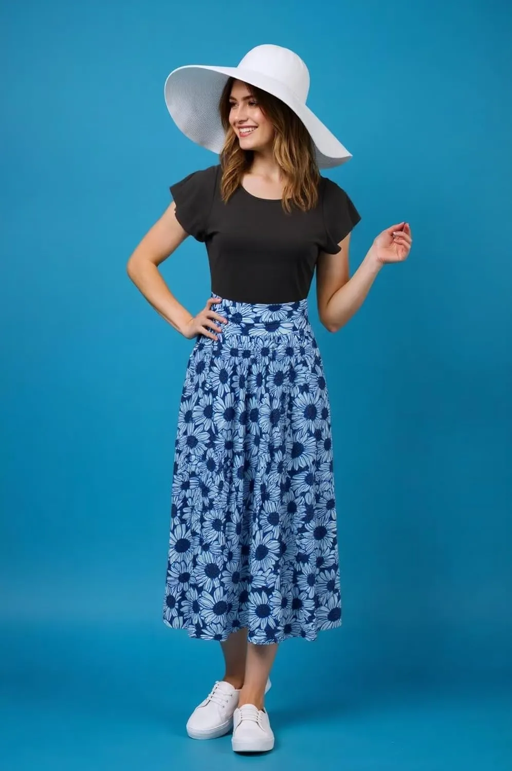 Superband Women Summer 2025 Maxi Dress Vacation Floral Short SleeveSquare Neck Casual Boho Split Beach Long Flowy Sundress