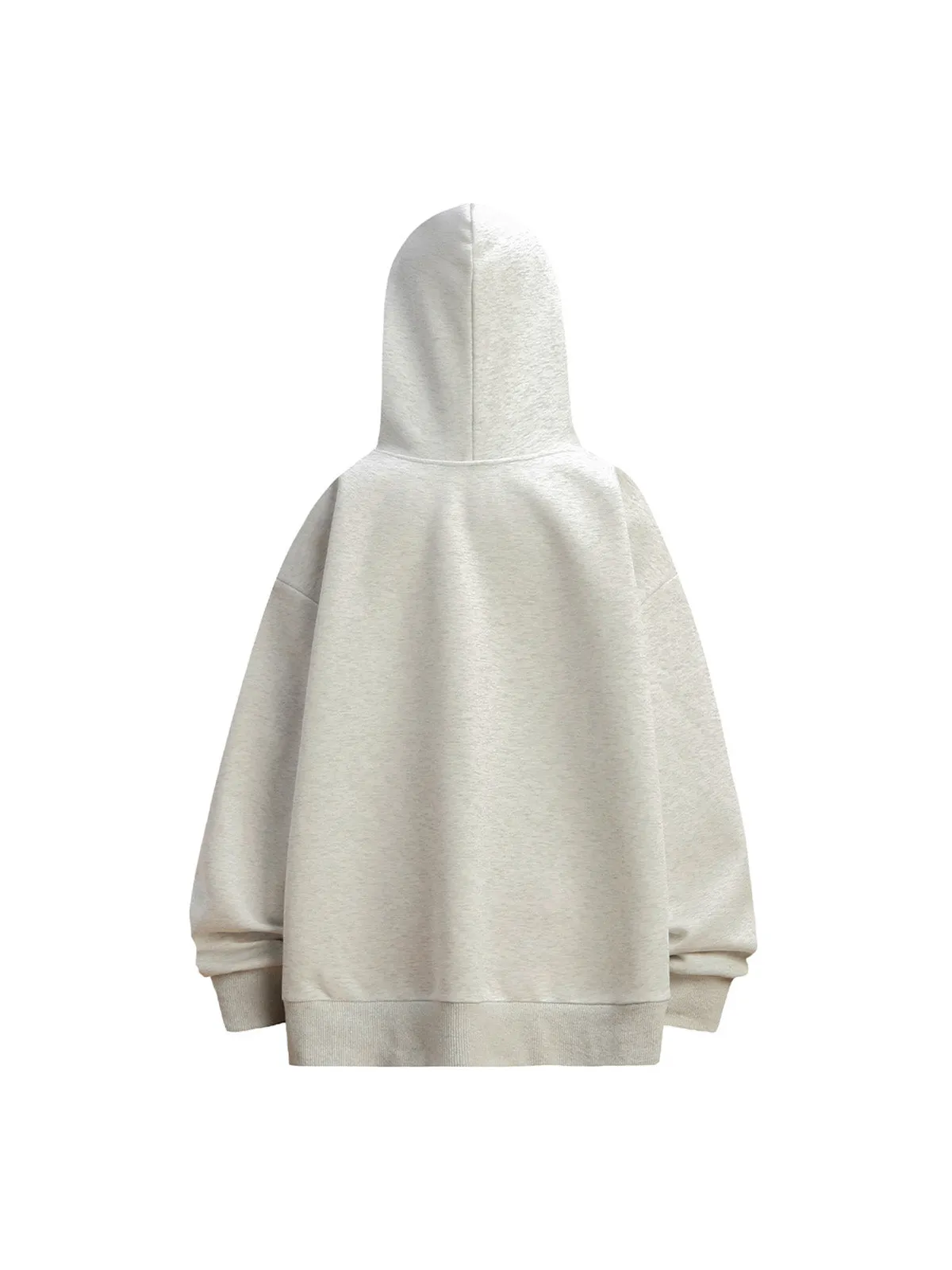 Thesupermade Floral Embroidered Letters Floral Fleece Hoodie