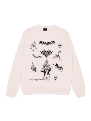 Thesupermade Mystic Emblem Graphic Crew Neck Sweatshirt