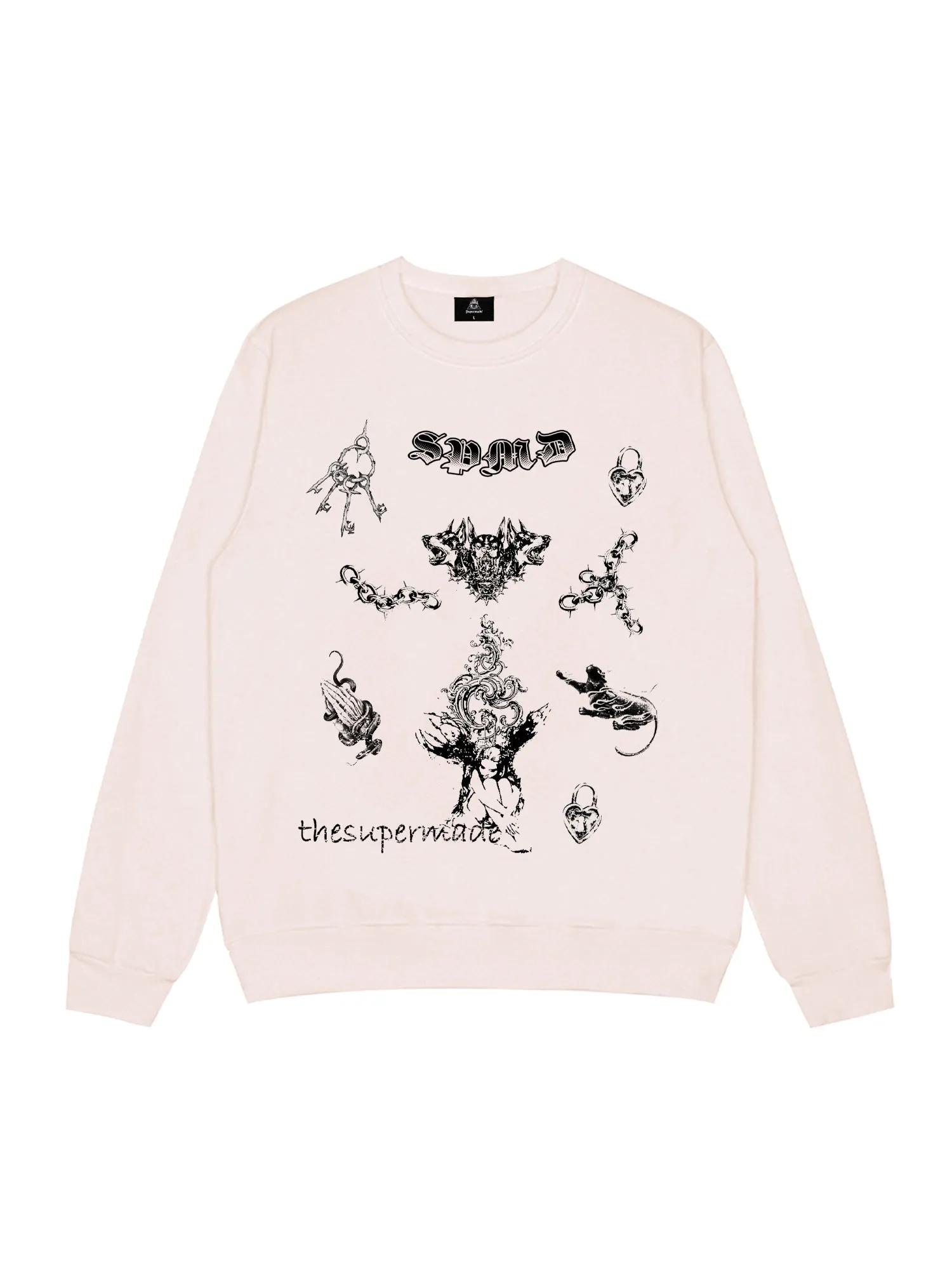 Thesupermade Mystic Emblem Graphic Crew Neck Sweatshirt