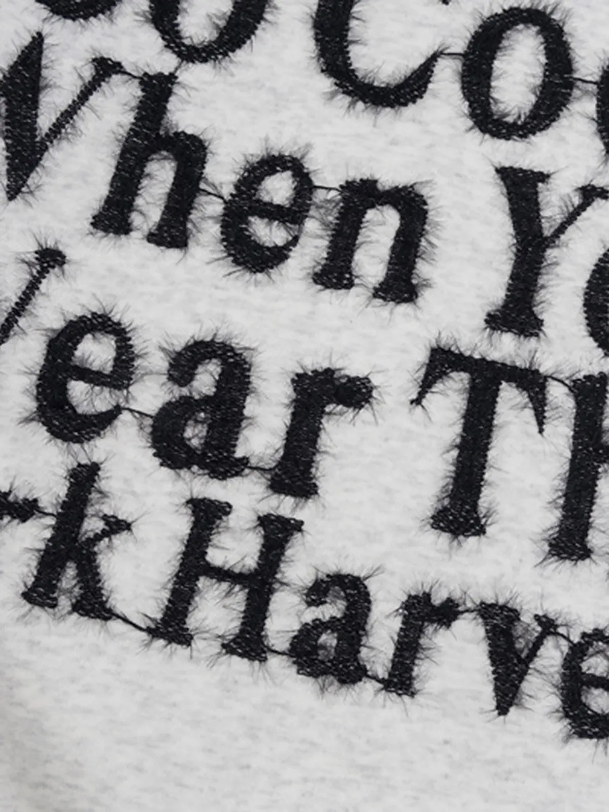 Thesupermade Plush Letter Hoodie