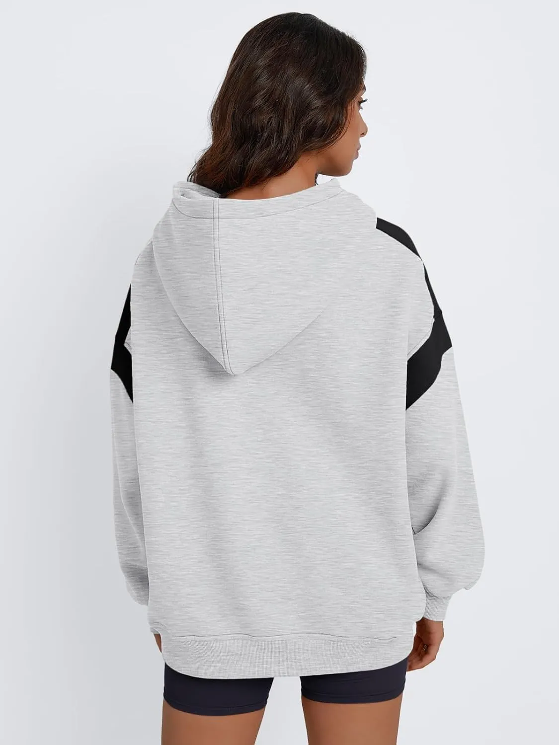 Trendy Queen Womens Oversized Hoodies Color Block Fall Fashion 2025 Casual Long Sleeve Sweatshirts Y2k Winter Clothes