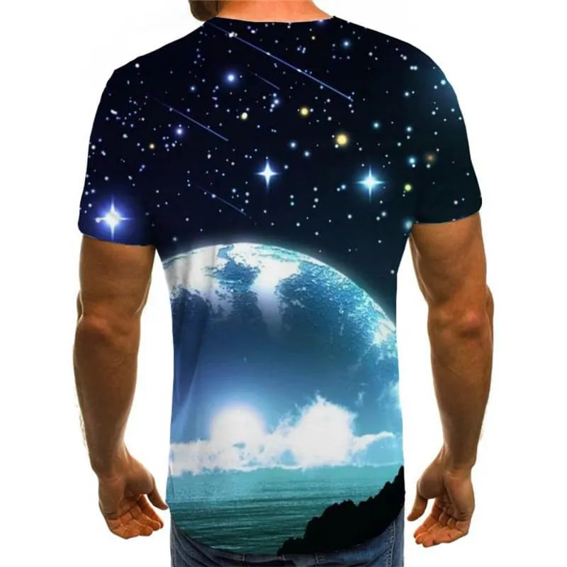 tshirt abstract  personality 3D tshirt  Cool men's fun geometric colorful art art costume