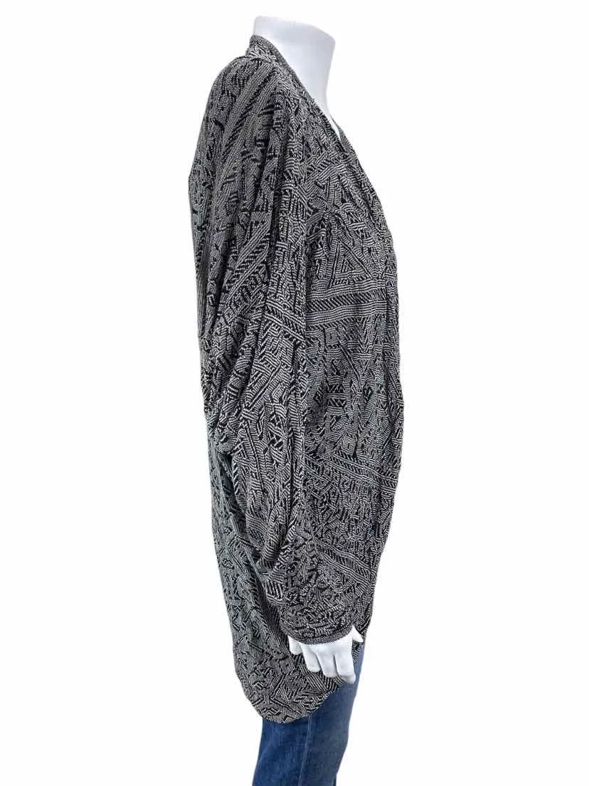 Twelth Street by Cynthia Vincent, Women's Cardigan Sweater, Black/White, Size M