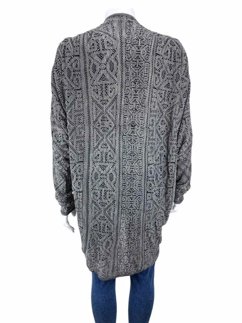 Twelth Street by Cynthia Vincent, Women's Cardigan Sweater, Black/White, Size M