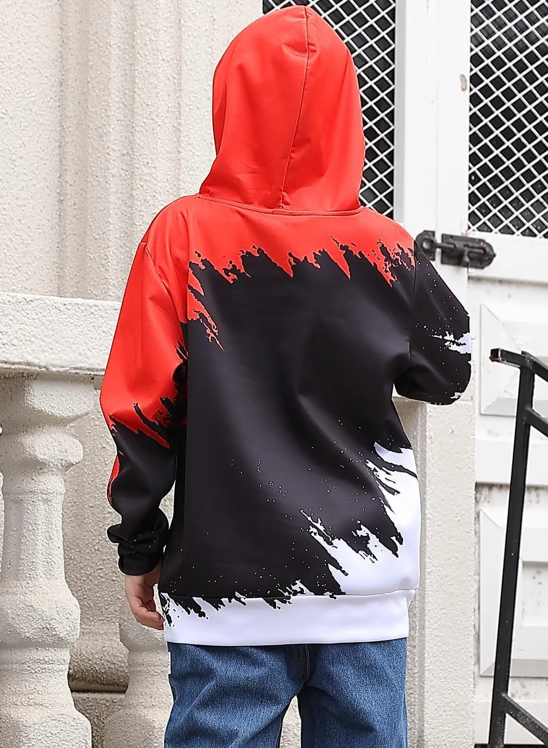uideazone Boys Hoodies for Kids 3D Graphic Printed Hooded Sweatshirt Pullover Hoody with Pockets 6-16 Years