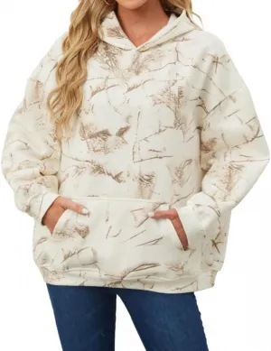 Womens Camo Hoodies Maple Leaf Print Oversized Hooded,Camo Hoodies for Women Maple Leaf Print Hooded Sweatshirt