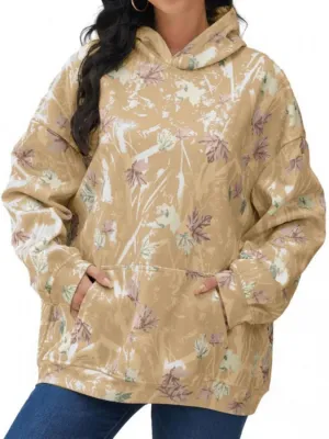 Womens Camo Hoodies Maple Leaf Print Oversized Hooded,Camo Hoodies for Women Maple Leaf Print Hooded Sweatshirt