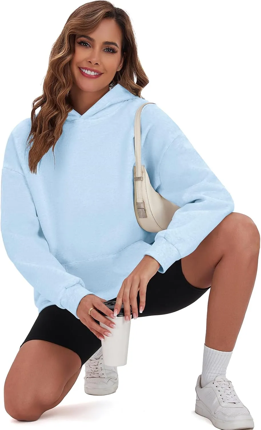 Womens Oversized Hoodies Fleece Sweatshirts Long Sleeve Pullover Winter Fall Outfits Clothes with Pocket