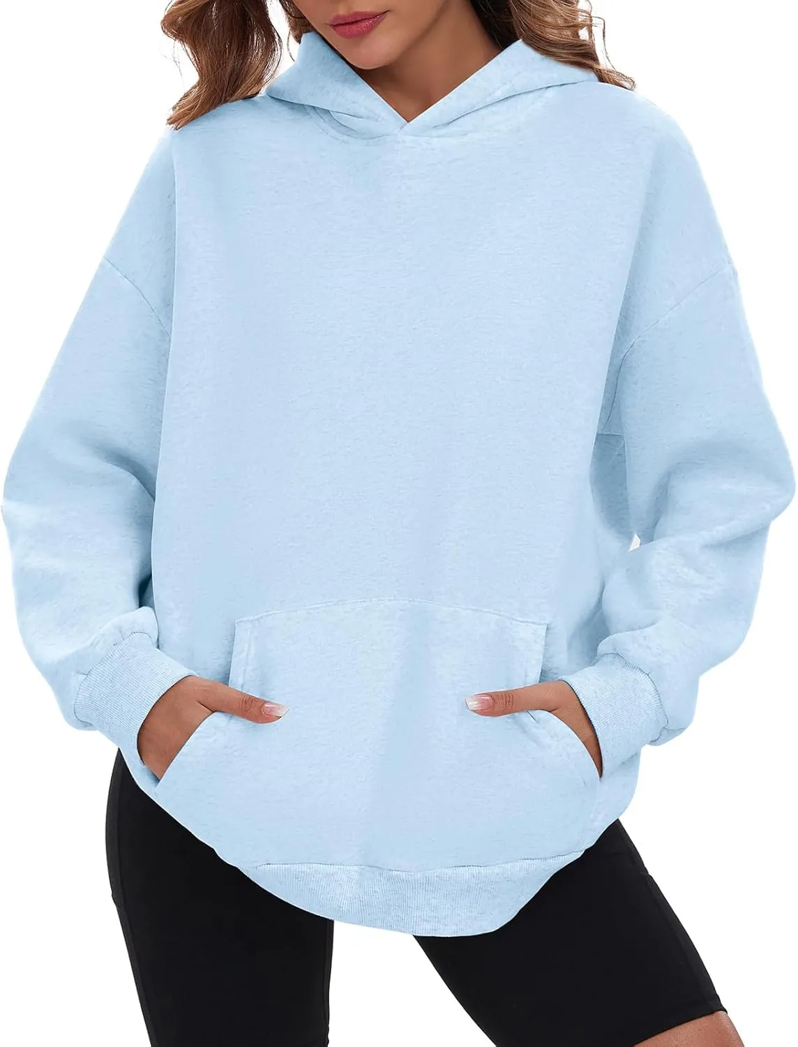 Womens Oversized Hoodies Fleece Sweatshirts Long Sleeve Pullover Winter Fall Outfits Clothes with Pocket