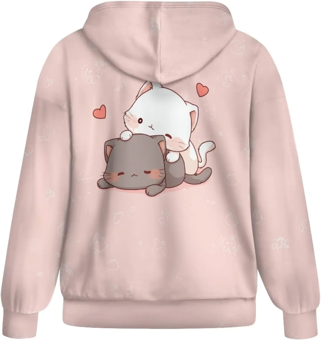 Xpyiqun Zip Up Hoodie Womens Graphic Hoodies Long Sleeve Drawstring Hooded Sweatshirts Fall Jacket with Pockets