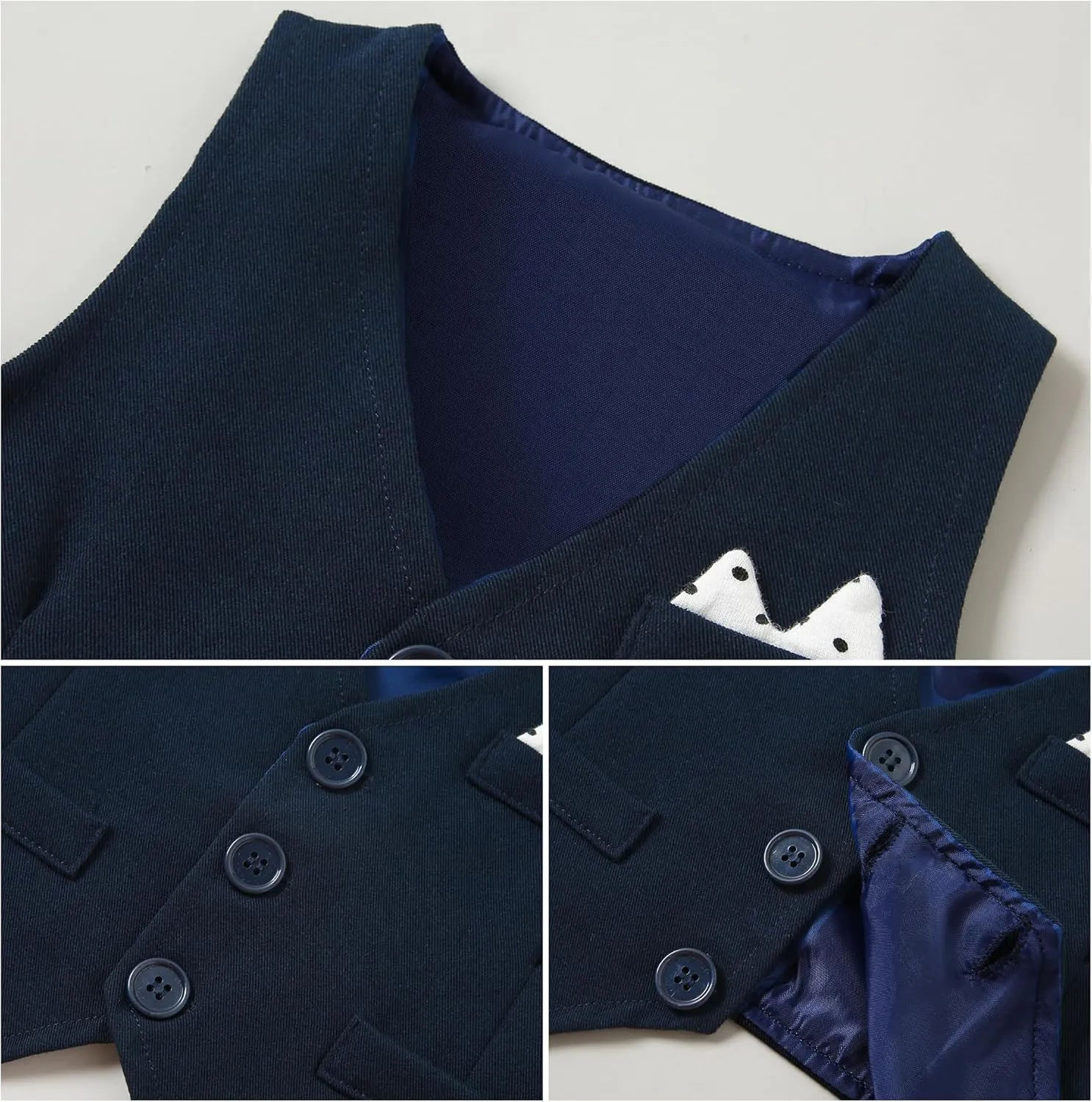 YALLET Baby Boy Clothes Suit 0-24 Months Infant Gentleman Outfits Formal Dress Shirt Bowtie Vest Pants Set Baby Wedding Suits