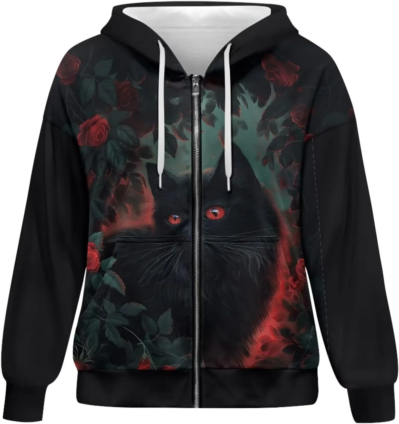 Zip Up Hoodie Fall Sweatshirts for Women Oversized Jacket Fall Clothes for Women 2024